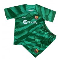 Koszulka piłkarska Barcelona Bramkarska Strój Domowy dla dzieci 2023-24 tanio Krótki Rękaw (+ Krótkie spodenki)